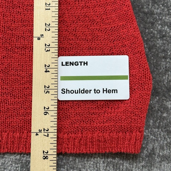 Rachel Zoe Pullover Sweater Women XXL Red‎ Knit Stretch Long Sleeve H29 - Picture 11 of 12
